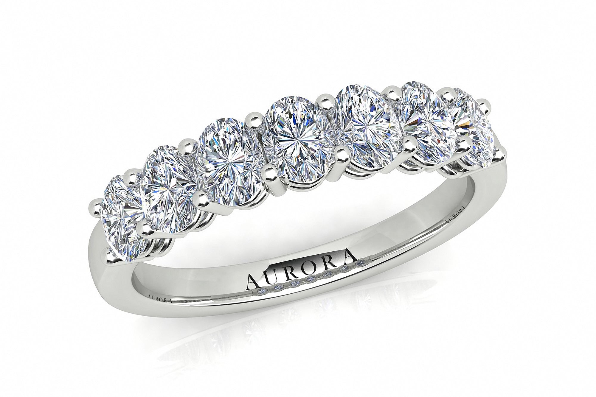 17 Stone Full Eternity Ring 4.50ct G/SI Diamonds In Platinum – All Diamond